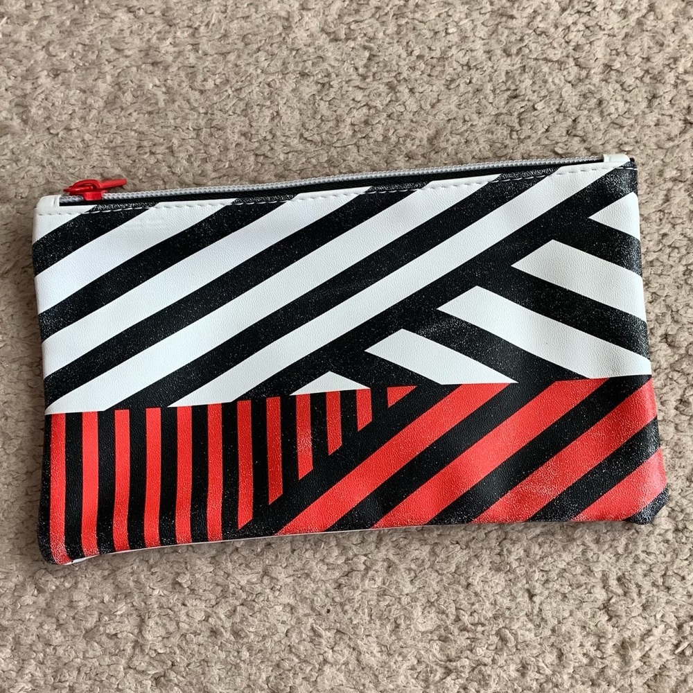 Sephora Striped Makeup Cosmetics Bag Case Pouch